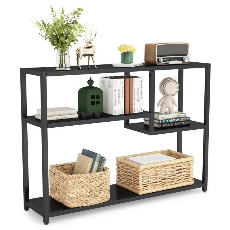 43.3 Console Table Entryway Table with Storage Shelves